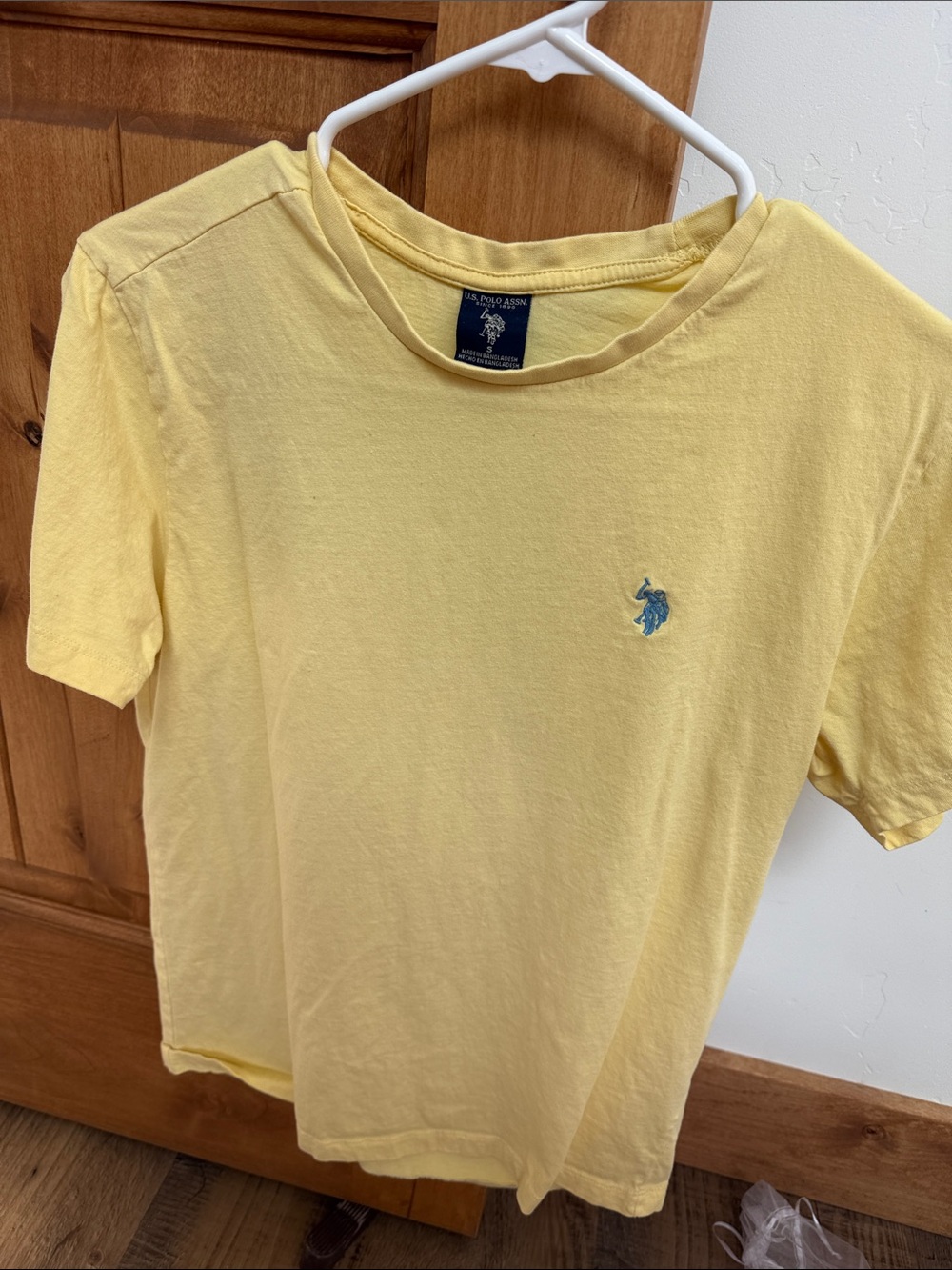 Yellow Women’s Short Sleeve Tee with Embroidered Logo